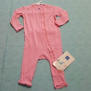 Kickee pants 3-6 pink overalls romper sleeper
